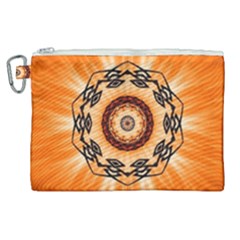 Abstract Kaleidoscope Colorful Canvas Cosmetic Bag (xl) by Pakrebo