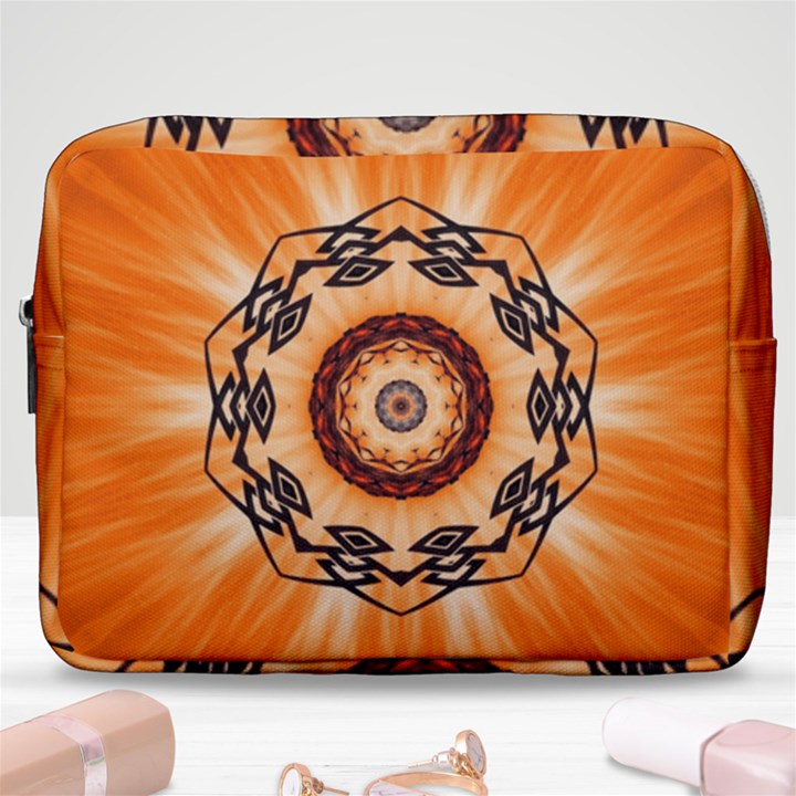 Abstract Kaleidoscope Colorful Make Up Pouch (Large)