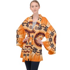 Abstract Kaleidoscope Colorful Velvet Kimono Robe