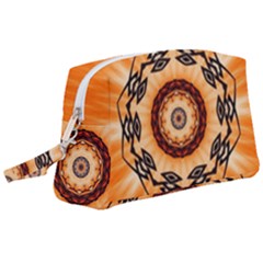 Abstract Kaleidoscope Colorful Wristlet Pouch Bag (large)