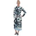 Tree Winter Blue Snow Cold Scene Velvet Maxi Wrap Dress View2