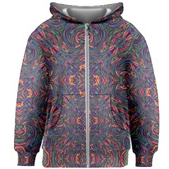 Tile Repeating Colors Texture Kids  Zipper Hoodie Without Drawstring