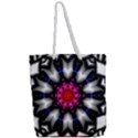 Kaleidoscope Round Metal Full Print Rope Handle Tote (Large) View2