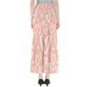 coral pattren with white hearts Full Length Maxi Skirt View2