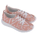 coral pattren with white hearts Women s Lightweight Sports Shoes View3