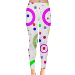 Round Abstract Design Leggings  by Pakrebo