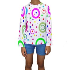 Round Abstract Design Kids  Long Sleeve Swimwear by Pakrebo