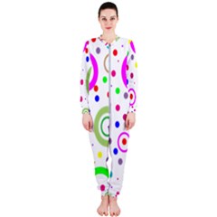 Round Abstract Design Onepiece Jumpsuit (ladies)  by Pakrebo