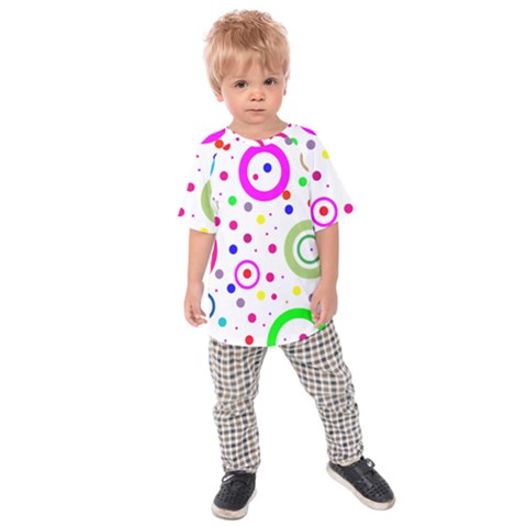 Round Abstract Design Kids  Raglan Tee by Pakrebo