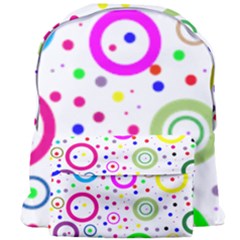 Round Abstract Design Giant Full Print Backpack by Pakrebo