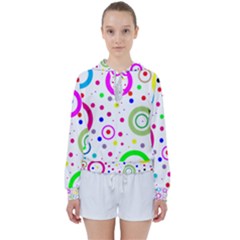 Round Abstract Design Women s Tie Up Sweat by Pakrebo