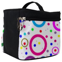 Round Abstract Design Make Up Travel Bag (big)