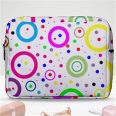 Round Abstract Design Make Up Pouch (large)