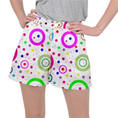 Round Abstract Design Stretch Ripstop Shorts