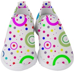 Round Abstract Design Kids  Slip On Sneakers by Pakrebo