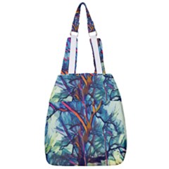 Tree Colorful Nature Landscape Center Zip Backpack