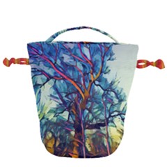 Tree Colorful Nature Landscape Drawstring Bucket Bag