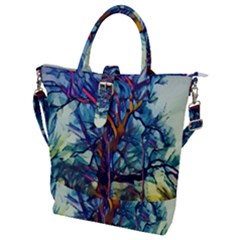 Tree Colorful Nature Landscape Buckle Top Tote Bag