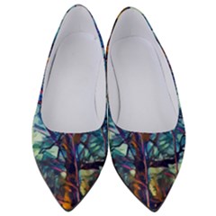 Tree Colorful Nature Landscape Women s Low Heels