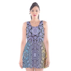 Tile Design Art Mosaic Pattern Scoop Neck Skater Dress by Pakrebo