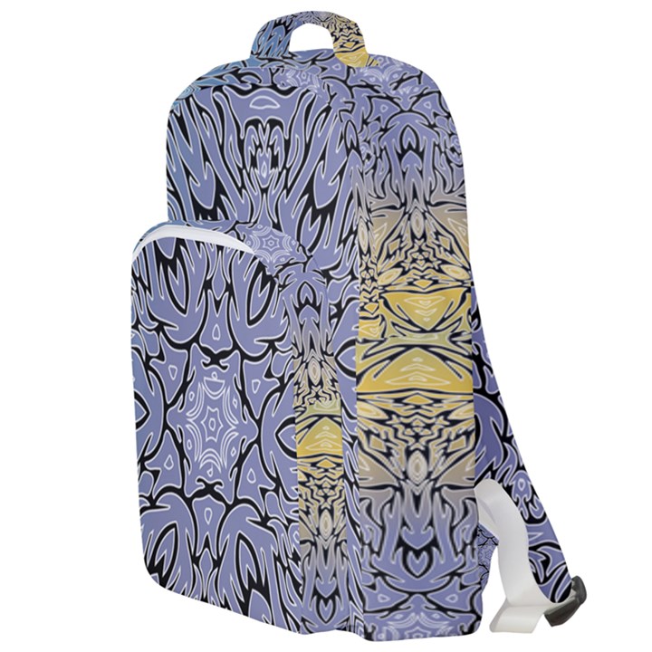 Tile Design Art Mosaic Pattern Double Compartment Backpack