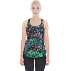 Tree Forest Abstract Forrest Piece Up Tank Top by Pakrebo