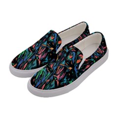 Tree Forest Abstract Forrest Women s Canvas Slip Ons by Pakrebo