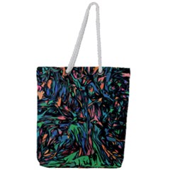 Tree Forest Abstract Forrest Full Print Rope Handle Tote (large) by Pakrebo