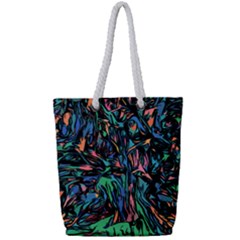 Tree Forest Abstract Forrest Full Print Rope Handle Tote (small) by Pakrebo