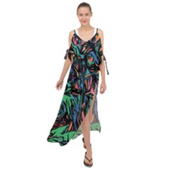 Tree Forest Abstract Forrest Maxi Chiffon Cover Up Dress by Pakrebo