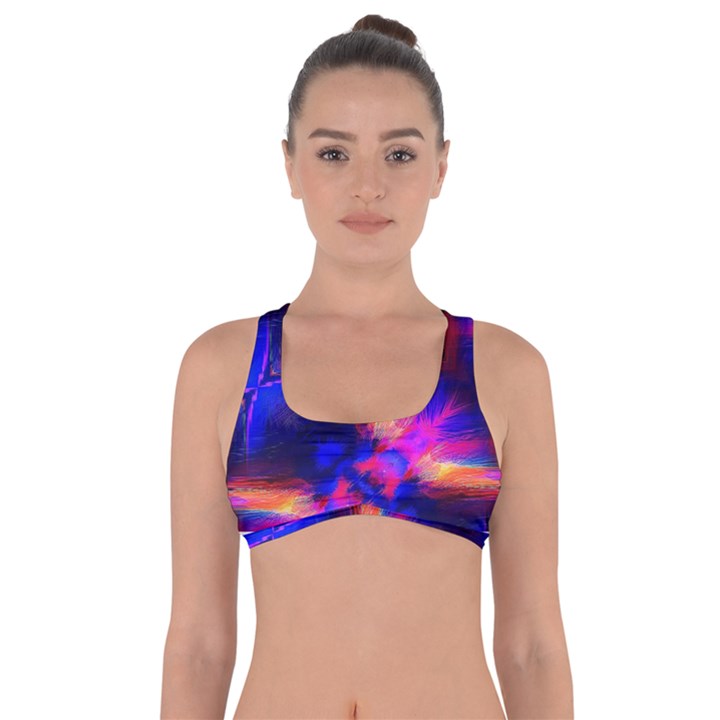 Box Abstract Frame Square Got No Strings Sports Bra