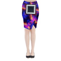 Box Abstract Frame Square Midi Wrap Pencil Skirt by Pakrebo