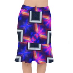 Box Abstract Frame Square Mermaid Skirt by Pakrebo