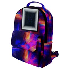 Box Abstract Frame Square Flap Pocket Backpack (small) by Pakrebo