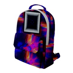 Box Abstract Frame Square Flap Pocket Backpack (large) by Pakrebo