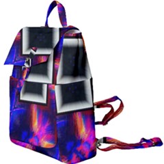 Box Abstract Frame Square Buckle Everyday Backpack by Pakrebo