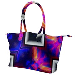 Box Abstract Frame Square Canvas Shoulder Bag