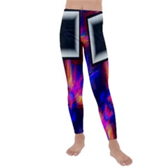 Box Abstract Frame Square Kids  Lightweight Velour Leggings