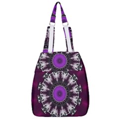 Kaleidoscope Round Circle Geometry Center Zip Backpack