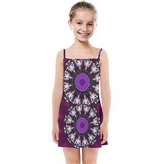 Kaleidoscope Round Circle Geometry Kids  Summer Sun Dress by Pakrebo