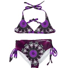 Kaleidoscope Round Circle Geometry Kids  Classic Bikini Set by Pakrebo