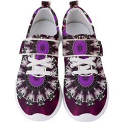 Kaleidoscope Round Circle Geometry Men s Velcro Strap Shoes