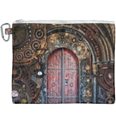 Steampunk Gears Pipes Brass Door Canvas Cosmetic Bag (xxxl) by Pakrebo