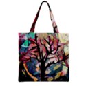 Tree Moon Night Sky Landscape Zipper Grocery Tote Bag View1