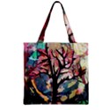 Tree Moon Night Sky Landscape Zipper Grocery Tote Bag View2