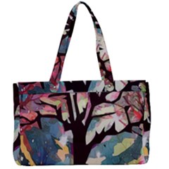 Tree Moon Night Sky Landscape Canvas Work Bag