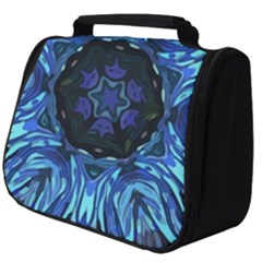 Background Blue Flower Full Print Travel Pouch (big)