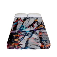 Forest Abstract Artwork Colorful Fitted Sheet (full/ Double Size) by Pakrebo