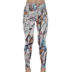 Forest Abstract Artwork Colorful Lightweight Velour Classic Yoga Leggings by Pakrebo