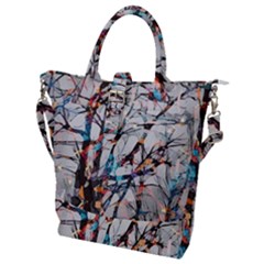 Forest Abstract Artwork Colorful Buckle Top Tote Bag